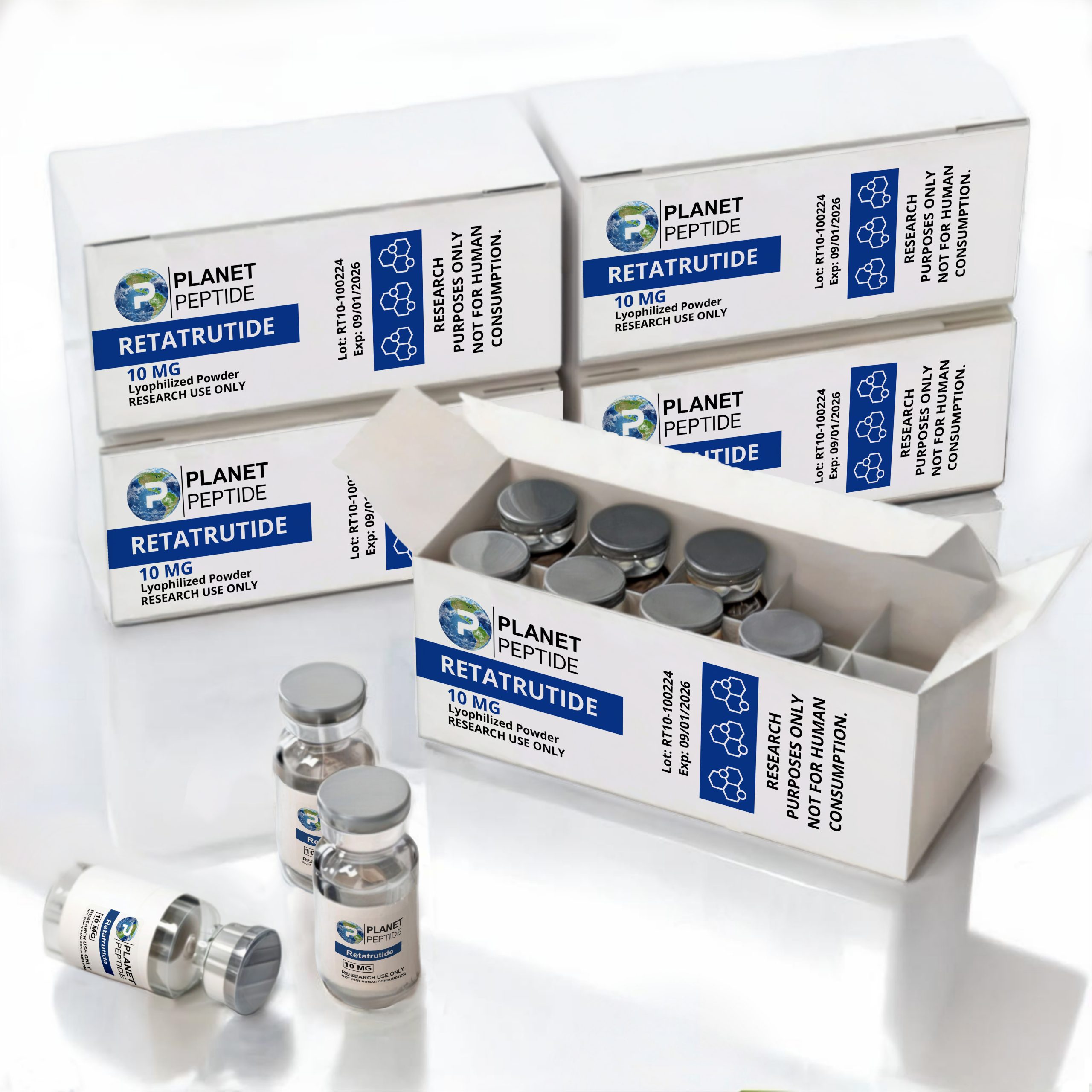 reta10mg-scaled-1.jpg Bulk Retatrutide-RUO 10MG x 10 Vials - Image 1